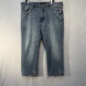 Lucky Brand 181 Relaxed Straight Distressed Light Wash Jeans True Fit Of 40x28